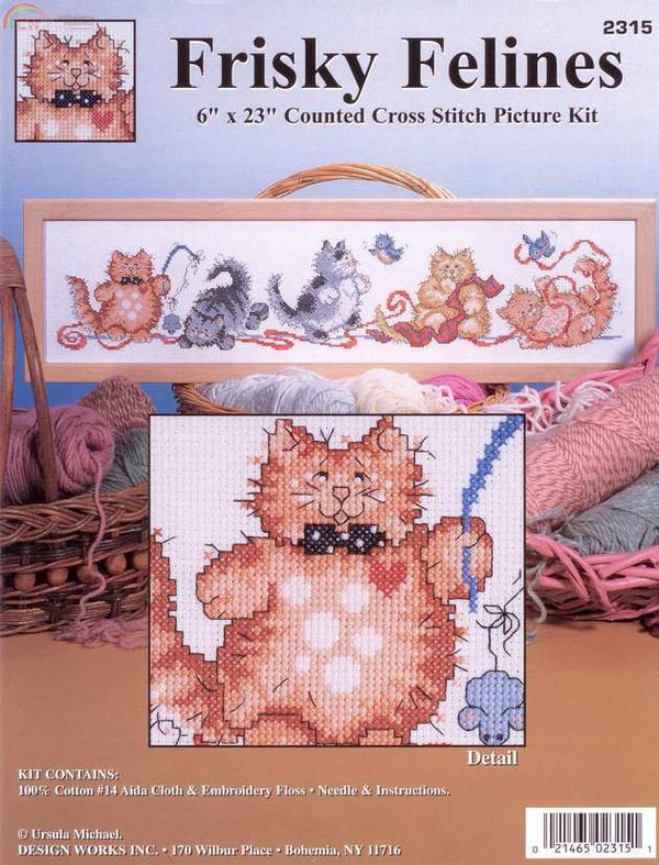 Kit para Punto de Cruz Gatitos Juguetones 14 CT