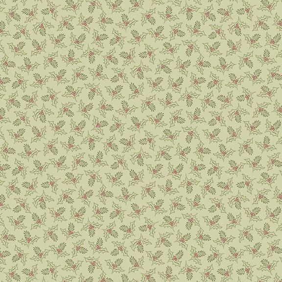 1/2 metro de Ramitas de Muérdago Navideño verde sábila Marcus Fabrics