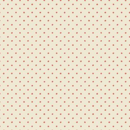 1/2 metro de Lunares rojos sobre beige Cabaña de Flores * Llega el 12 de septiembre**
