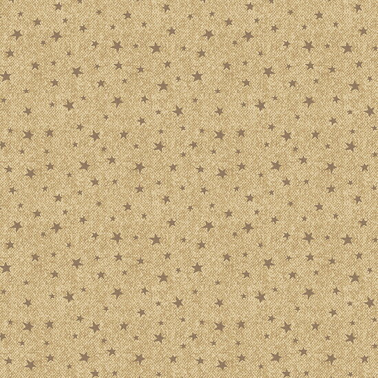 1/2 metro de Tela de Algodón Estrellas sobre lana beige café claro Bosque de Invierno