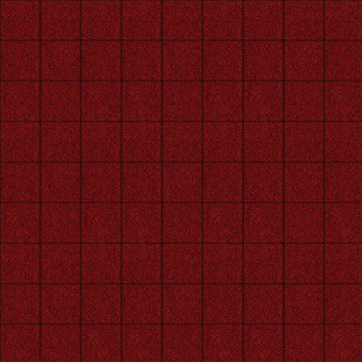 1/2 metro de Tela de Algodón Cuadrícula en rojo oscuro vino  Bosque de Invierno