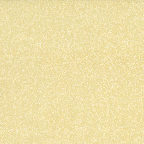 1/2 metro de tela de algodón Burbujas blancas sobre fondo beige Suds RJR