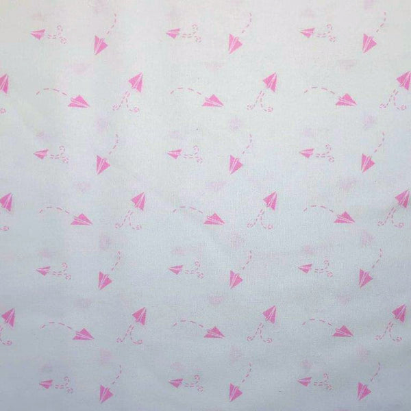 1/2 metro Tela de algodón Mini avioncitos azules sobre blanco **Llega el 19 de nov**