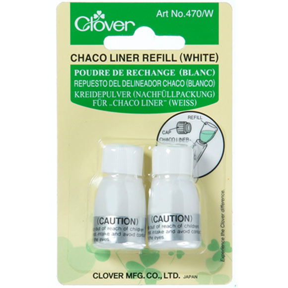 Refill de dos botes para Marcador pequeño Chaco de Gis Blanco para telas **llega el 19 de diciembre**