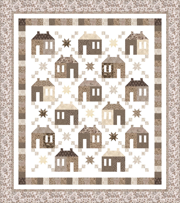 Panel digital para Quilt "Multi Casitas De Patchwork" - Whistler Studios para Windham Fabrics 🏡✨