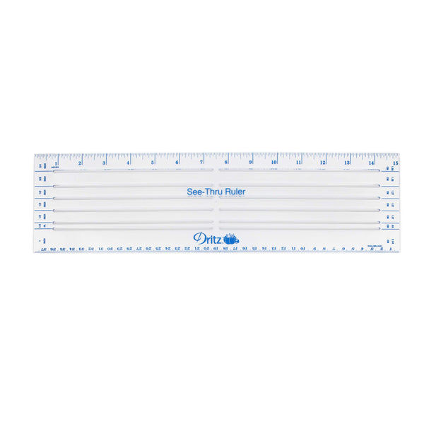 Regla Transparente con Ranuras Dritz (4" x 15")
