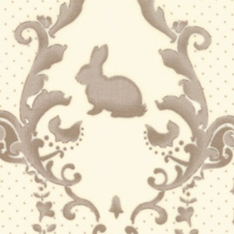 1/2 metro de tela de algodón Conejitos de chocolate sobre marfil Franela Lily & Will **llega el 15 de diciembre**