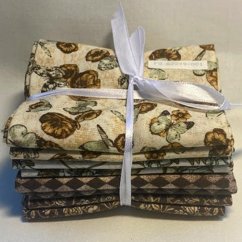 8 FQ de tela de algodón Jardín Romántico en colores café chocolate **llega el 19 de diciembre**