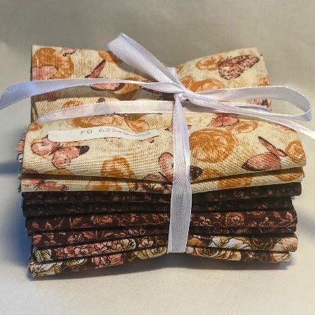 8 FQ de tela de algodón Jardín Romántico en colores coral durazno **llega el 19 de diciembre**