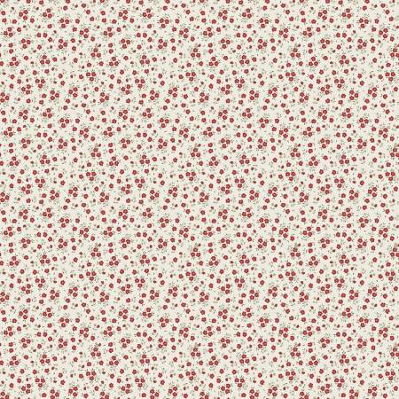 1/2 metro de Floral rojo sobre marfil Ana de los Tejados Verdes **llega el 14 de agosto**