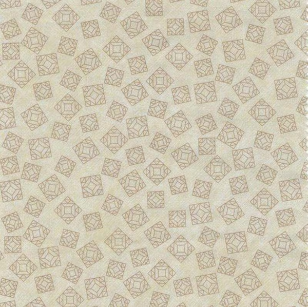 1/2 metro de Diseños de Patchwork beige Quilt Trails