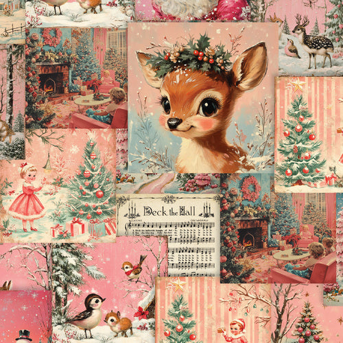 1/2 metro La Sinfonía de Santa rosa y beige navideño Devonstone **Llega el 15 de julio**