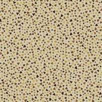 1/2 metro de Triangulitos Beige Café Chocolate sobre beige Stof