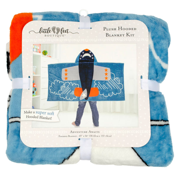 Kit de Cobija con Capucha "La Aventura Espera" - Little Feet Boutique