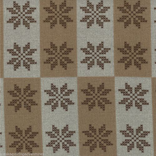 1/2 metro de tela de algodón Flores en Punto de Cruz beige La Canasta de la Naturaleza **llega el 15 de diciembre**