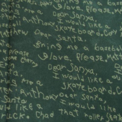 1/2 metro de tela de algodón franela Carta a Santa Claus verde bosque **llega el 15 de diciembre**