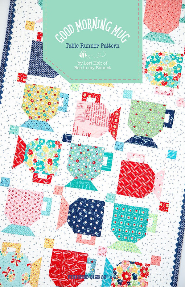 Patrón de Camino de Mesas Tazas de los Buenos Días Lori Holt