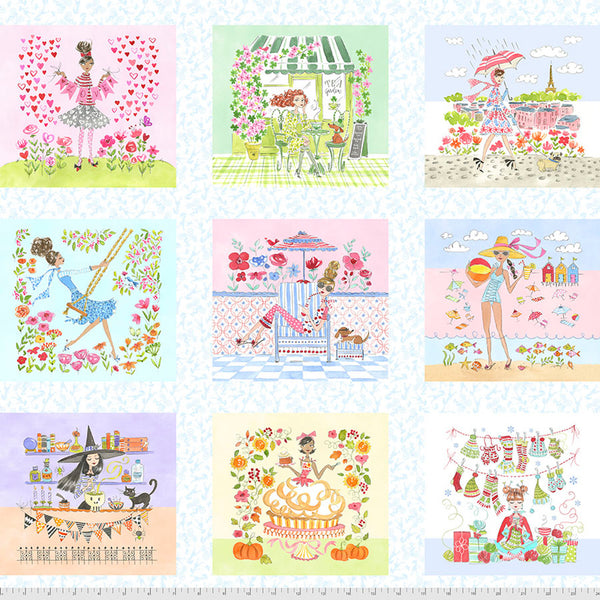 Panel de 12 Meses Chicas del Calendario Anne Keenan
