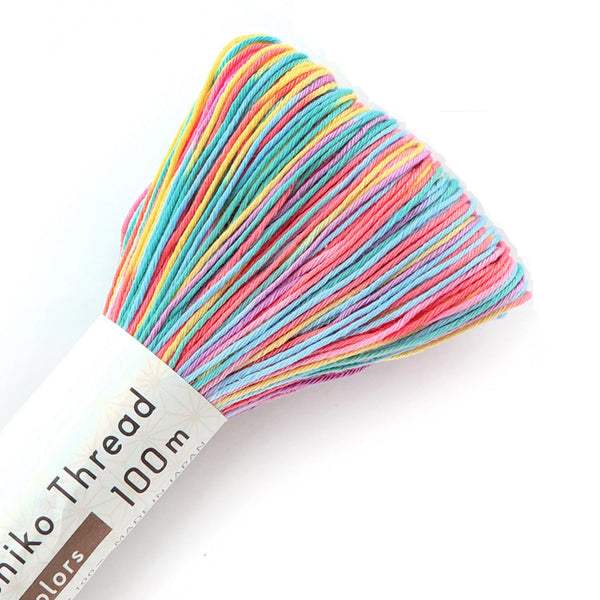 Hilo Sashiko Hana-matsuri - Madeja Extra Grande (100m/109yds) - Colores Vibrantes