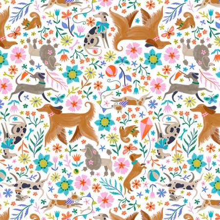 1/2 metro Día de Perros sobre blanco Dear Stella **llega el 15 de julio**
