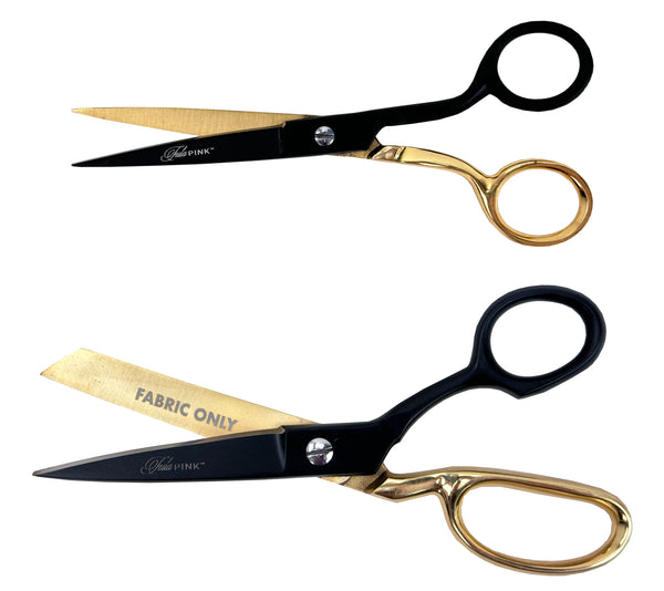 Dos Tijeras de Costura Edición Especial Tula Pink en lata metálica 20 cm y 15 cm