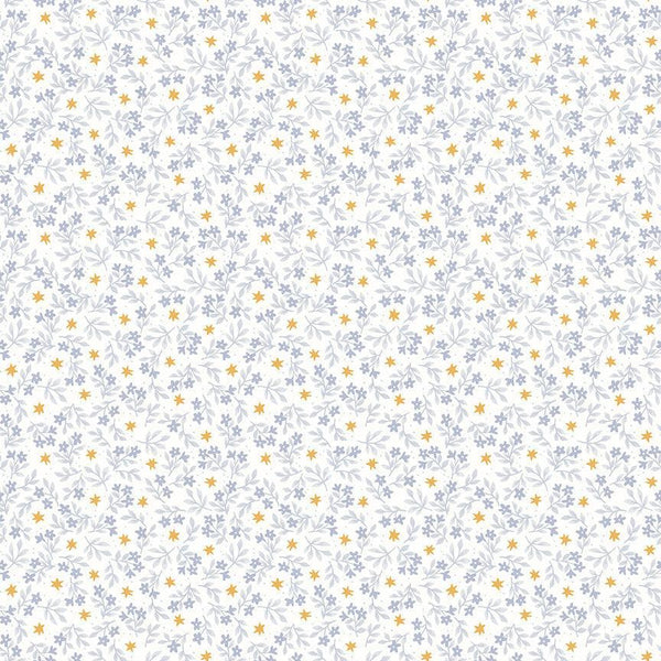 1/2 metro de Jazmín floral sobre blanco Brilla Brilla Estrellita * Llega el 12 de septiembre**