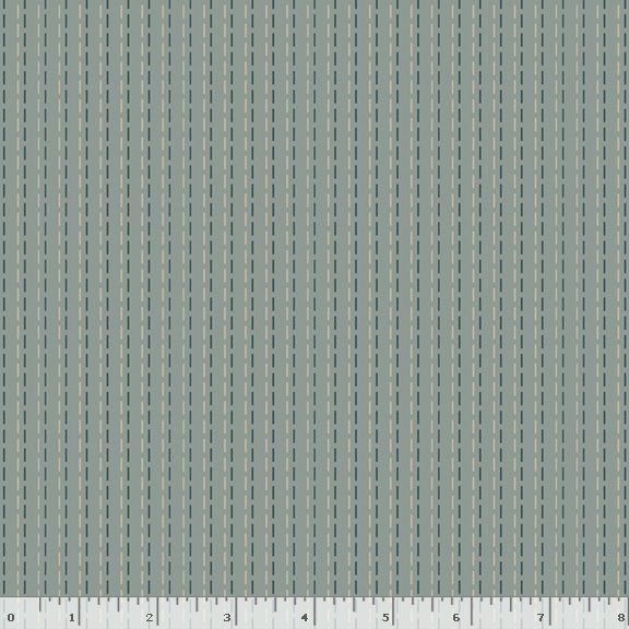 1/2 metro de tela de algodón Homespun Puntadas Sashiko Azul Gris Yarndye