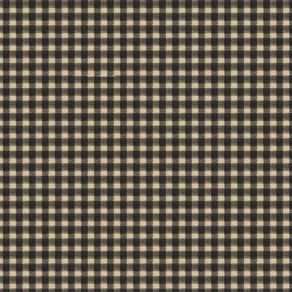 1/2 metro de tela de algodón Homespun Mascota negra y beige Yarndye