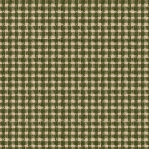 1/2 metro de tela de algodón Homespun Mascota verde y beige Yarndye