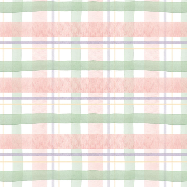 1/2 metro Mascota Primaveral rosa y verde David Textiles