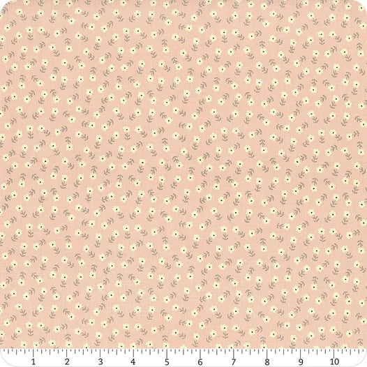 1/2 metro Mini Florecitas sobre rosa mate Rubor y Caramelo Riley Blake