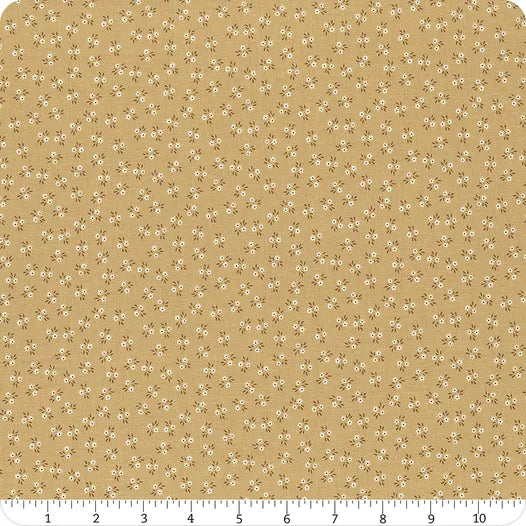 1/2 metro de Tela de algodón estampada Ramillete Beige Calico de Lori Holt   * llega el 31 de octubre