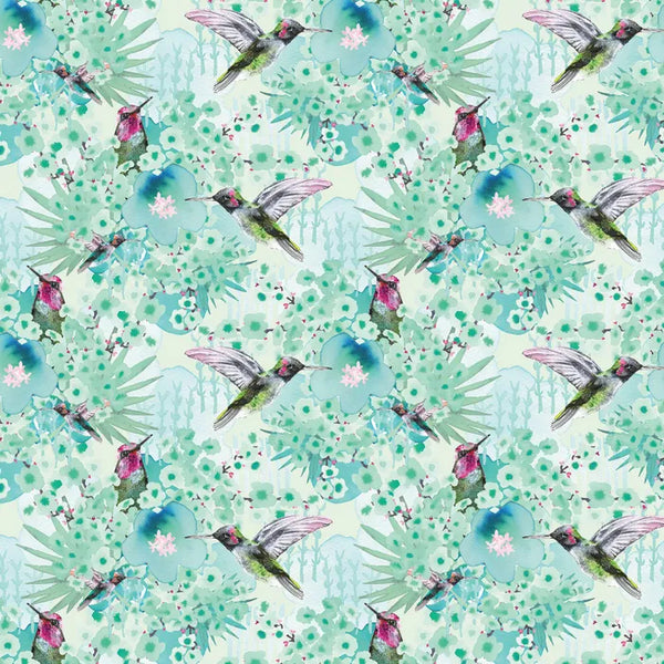 1/2 metro de Colibrí sobre Verde Azulado  *Llega el 31 de octubre*