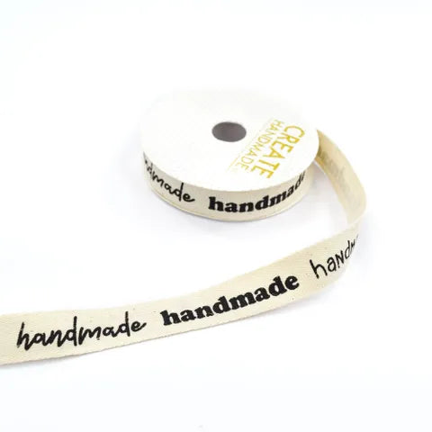 Rollito de 5 metros de Listón de Algodón Hecho a Mano Handmade