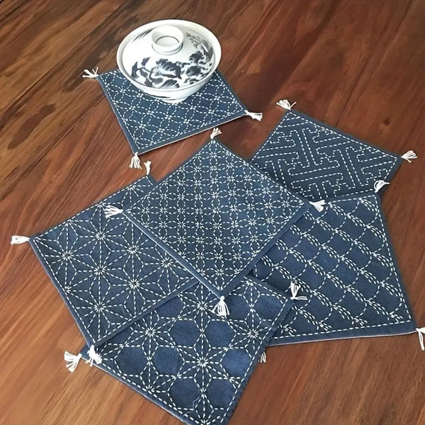 Tableta de Silicón para Sashiko reusable cuadrada 15 cm