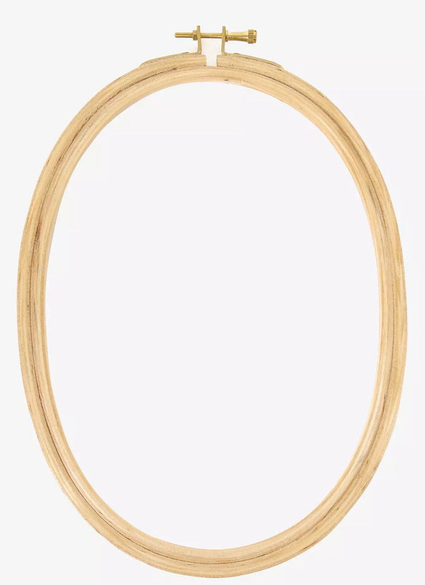 Aro de Bordado Bastidor Oval de Madera DMC - 18x24 cm (Formato 8")