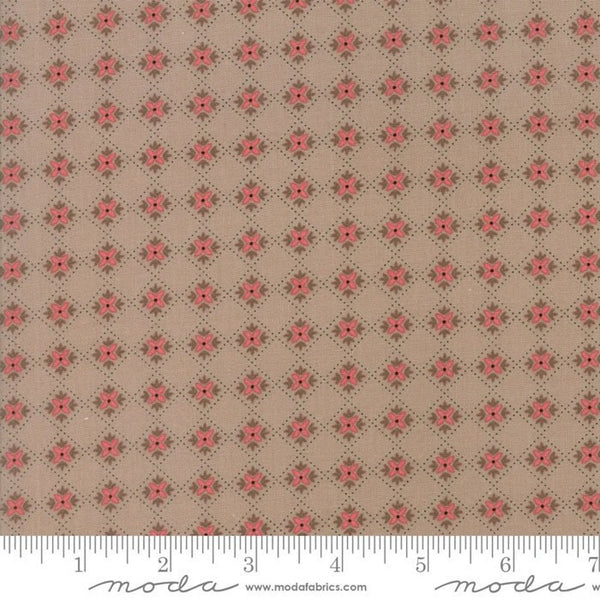 1/2 metro de tela de algodón Rombos de florecitas rosas sobre beige **llega el 15 de diciembre**