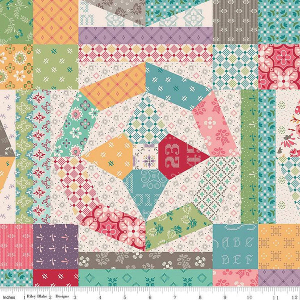 1/2 metro de Loneta de Círculos de Patchwork Retazos y Abundancia Lori Holt 150 cm - Llega el 31 de octubre