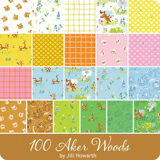 21 FQ Winnie the Pooh y sus Amigos El Bosque de los 100 Acres 21 piezas de 45 x 53 cm un total de 5.25 yardas