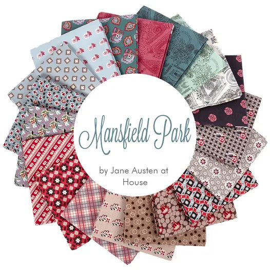 Charm pack Mansfield Park de Jane Austen 42 cuadros de 12.5 cm Total 3/4 yarda