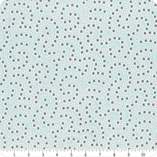 1/2 metro de tela de algodón Caminos de Bolitas sobre azul cielo **llega el 15 de diciembre**