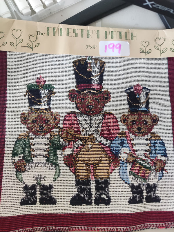 Parche de Tapicería Tres Ositos Navideños 17 cm