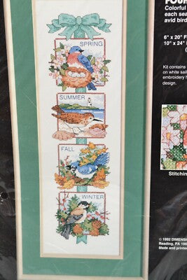 Kit de punto de cruz Pájaros de las Cuatro Estaciones *UNICO*