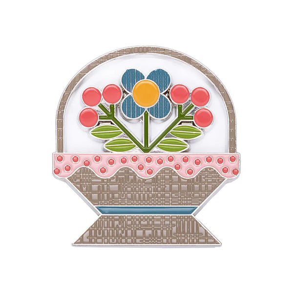 Guardagujas Canasta de Flores metálico Lori Holt Retazos y Abundancia