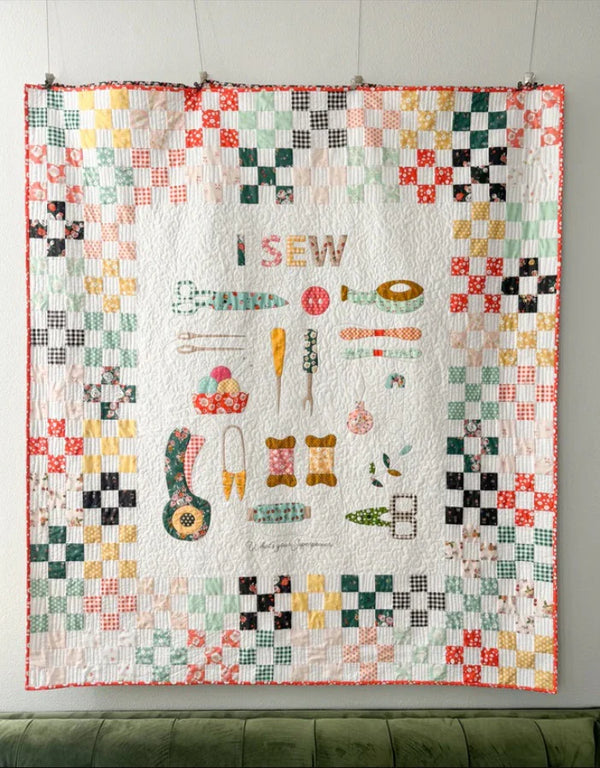 Panel digital Patchwork falso de Costura y Bordado Sunsetridge Minki Kim 149 x 168 cm **llega el 14 de agosto**