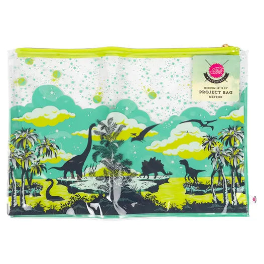 Bolsa de Vinyl para Proyectos Meteoro Verde de Tula Pink  33 x 46 cm