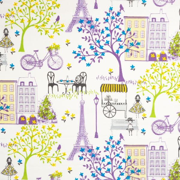1/2 metro de París en morado y verde Waverly
